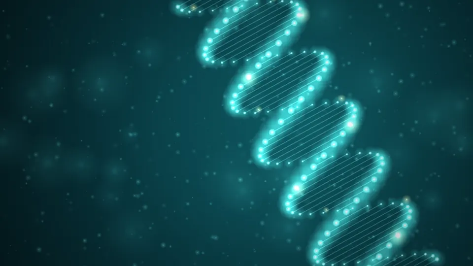 Leuchtende DNA-Doppelhelix